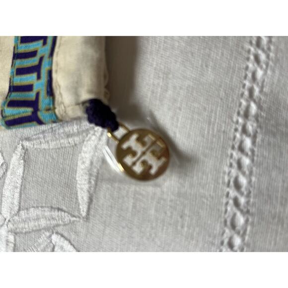 Tory Burch Shoe Dust Bag Natural Beige Cinch Drawstring Close Storage 12 x 15 - Picture 6 of 6